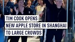 Tim Cook inaugurates the latest store in Shanghai on Thursday night, drawing massive crowds! Located opposite the iconic Jing’an Temple, this flagship store is the largest in Asia and Apple's second-largest flagship, slightly smaller than the Fifth Avenue outlet in New York. #AppleStore #Shanghai #TimCook | CGTNEurope
