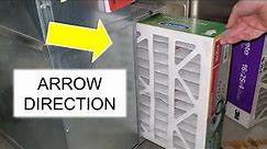 Proper Way to Replace a Home Furnace Filter - Arrow Direction