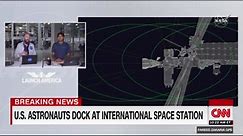 Astronauts dock at International Space Station from SpaceX craft