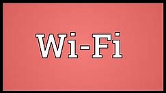 Wi-Fi Meaning
