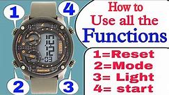 How to use all the function In this four button Digital watch / all the modes / fastrack NP38045 PP0