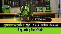 40 Volt 12 Inch Chainsaw - Replacing the Chain