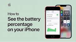 How to show battery percentage on your iPhone | Apple Support