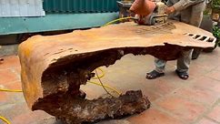 The Large Table Made From 500 Years Old Tree Trunk // Amazing Woodworking Creative Skills