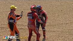 Pecco Bagnaia and Maverick Vinales discuss crash, altercation at French GP | Motorsports on NBC