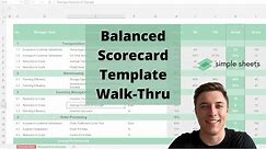 Balanced Scorecard Step-by-Step Video Tutorial by Simple Sheets