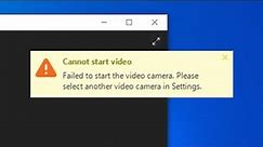 How To Fix Zoom Cannot Start Video Camera Problem on Windows 10