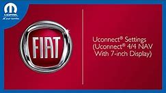 Uconnect® Settings (Uconnect® 4/4 NAV With 7-inch Display) | How To | 2023 Fiat 500x