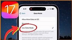 How to ENABLE Low Data Mode on iPhone (iOS 17)