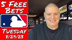 Tuesday 5 Free MLB Betting Picks & Predictions - 8/29/23 l Picks & Parlays