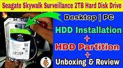 Seagate Skyhawk Surveillance 2TB Internal Hard Disk Drive | How to create HDD Partition on Windows10