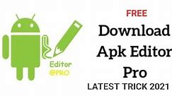 How To Download Apk Editor Pro+ Working In Free 2021 || Latest Trick