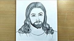 Drawing Lord Jesus / How to draw Lord Jesus - easy pencil sketch