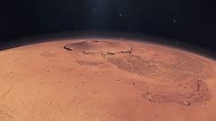 Close Profile Shot of Olympus Mons, the Largest Volcano and Mountain in the Solar System