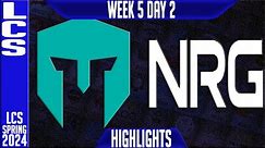 IMT vs NRG Highlights | LCS Spring 2024 Week 5 Day 2 | Immortals vs NRG Esports