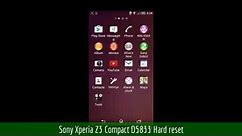 Sony Xperia Z3 Compact D5833 Hard reset