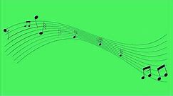Animated Music Notes in Green Screen | Free Footage