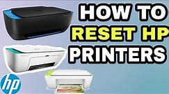 Hp Printer Reset | How to Reset hp printer ?
