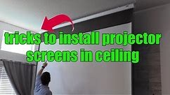 How to Hang a projector screen on ceiling in studs