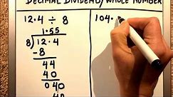 How to divide decimals with whole numbers / dividing decimals with whole numbers