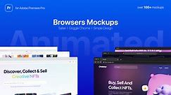 Animated Web Browsers Mockups l MOGRT for Premiere Pro