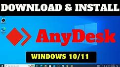 Download and Install AnyDesk on Windows 10/11