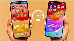 IOS 17.5 iPhone 15 pro max vs iPhone 13 pro max speed test