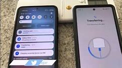 Transfer data from pixel android phone to samsung phone via cable | samsung smart switch app