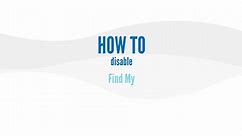 Disable Find My