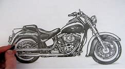 How to Draw a Motorcycle: Harley-Davidson Softail