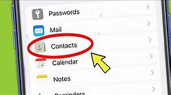 How To Manage Contact Settings in Apple iPhone 13 , 11 and 12 , X