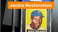 Jackie Robinson Rookie Vintage Baseball Card Restoration