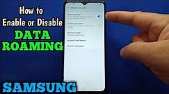 How to Enable or Disable Data Roaming on Samsung Galaxy A02 | Mobile Network Connections