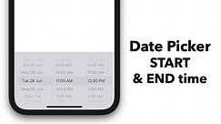 iOS Swift 5: Custom Date Picker with Start and End time