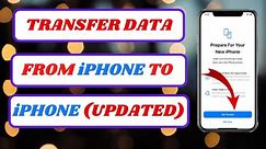 how to transfer data from iphone to iphone ios 17|transfer data from iphone to iphone|2024