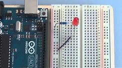Arduino Uno Tutorial Basic circuit breadboarding