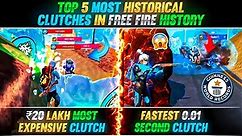 TOP 5 MOST HISTORICAL CLUTCHES IN FREE FIRE ESPORTS | BEST CLUTCHES IN FREE FIRE ESPORTS