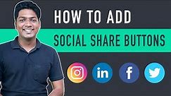 How to Add Social Share Buttons on WordPress