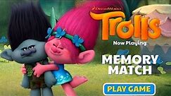 Trolls Memory Match with Animation - Trolls Movie Game Online