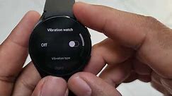 Samsung Galaxy Watch4 : How to turn on or off Vibration watch