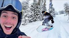 Ich fahre ___km/h mit dem Snowboard! 😳