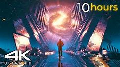 COSMIC DREAMS - 10 Hours - Sci-Fi Galaxy Space Screensaver / Wallpaper 🌌