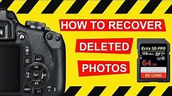 How to recover deleted photos from a memory card - Essential tools for photographers