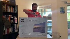 HP 27 inch curved monitor unboxing and review