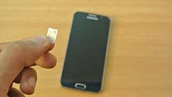 Samsung Galaxy S6 - How To Insert SIM Card Easily HD