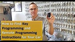 How to Program Car Keys & Remotes: Where to Find Step-by-Step Instructions