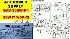 {570} ATX Power Supply Circuit Diagram Explained Green Model 300W / TL494 / WT7510 ATX Supervisor