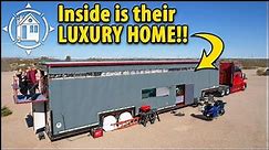 They built a luxury Tiny Home inside of a 18-wheeler Semi Truck