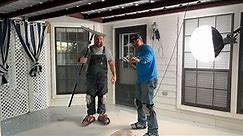 Installing Epoxy Flakes on an Outdoor Patio LIVE