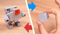 How to build LEGO brick mini cube transformer robot MOC - Cubiko